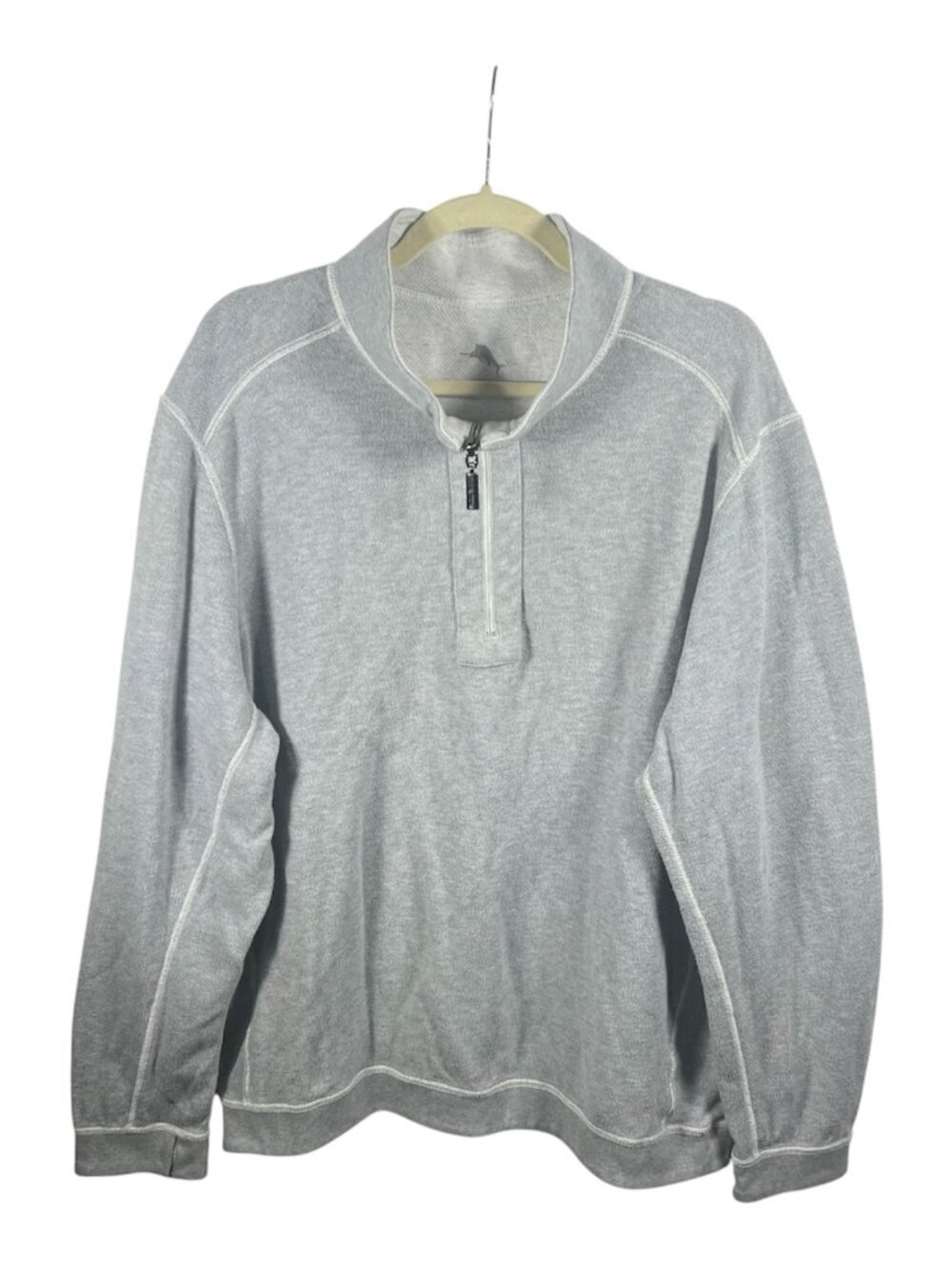 Tommy Bahama Sweater Mens Flipshore Half Zip Reversible L Thumbholes Cruise Golf